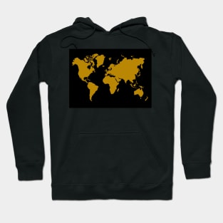 Black and gold world map Hoodie